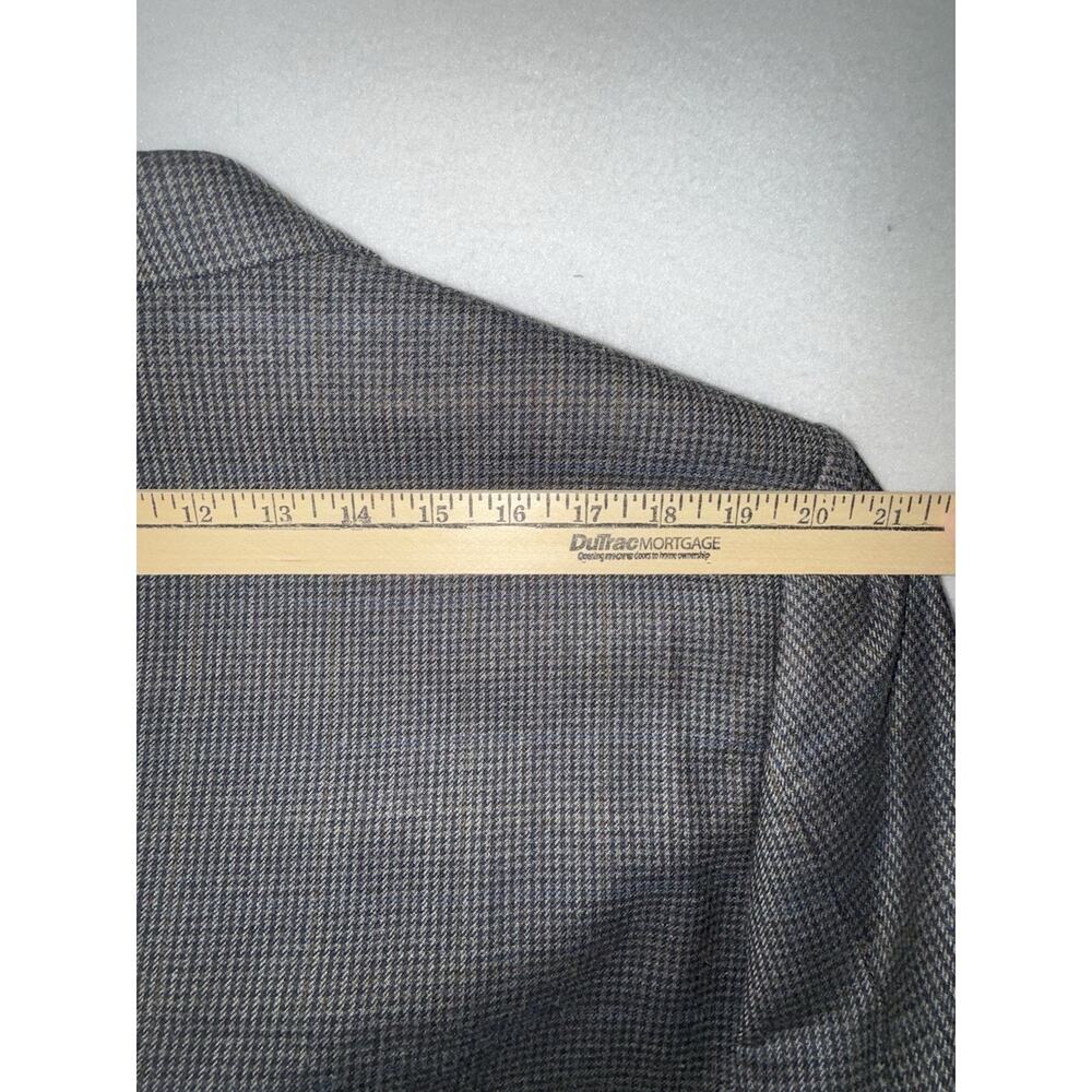 Oscar de la Renta Silk Wool Houndstooth Blazer Mens Size 44R Sport Coat 2 Button - Picture 15 of 16